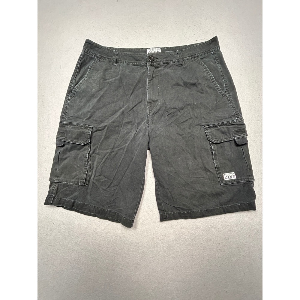 Pro Club Cargo Shorts 100% Cotton Black W38 Mens
